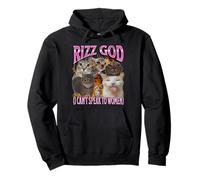 Rizz God I Can't Speak To Women Funny Cat Meme Bootleg Pullover Hoodie