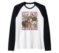 Rizz God I Can't Speak To Women Funny Cat Meme Bootleg Raglan Baseball Tee