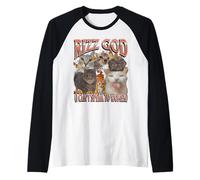 Rizz God I Can't Speak To Women Funny Cat Meme Bootleg Raglan Baseball Tee