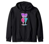 Rizz Level 67 Unlocked Meme Ice Cream six seven meme 6 7 Zip Hoodie