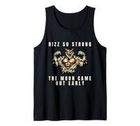 Rizz So Strong The Moon Came Out Early Werewolf Meme Tank Top