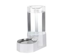 RIZZARI Automatic Gravity Stainless Steel Pet Waterer, Fortunate Angular Water Feeder, Safe and Large Capacity, Suitable for Small and Medium-Sized Cats and Dogs (7L with Filter)