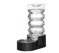 RIZZARI Dog Water Dispenser Bowl: 8L Large Black Stainless Steel Automatic Pet Fountain with Replaceable Filter - Anti-Splash Design for Busy Owners