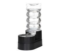 RIZZARI Stainless Steel Water Feeder: 8L Black Large Capacity & Automatic Gravity Dispenser - Elevated Anti-Spill Design for Senior Dogs with Spinal Issues - Living Room Garden Use