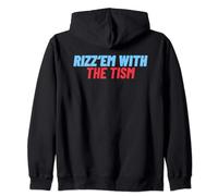 Rizz'em With The Tism - Autism Autistic Neurodiversity Rizz Zip Hoodie