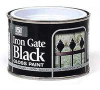 RIZZIIZ 151 Coatings Metallic Gloss Matt Paint Primer, Non Drip High Gloss Paint, Hard Drying Durable Finish, Indoor & Outdoor Multi Surface Paint, 180ml (Irongate Black Gloss)