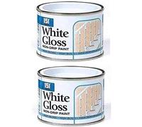 RIZZIIZ 151 Coatings White High Gloss Non-Drip Paint, Hard Drying Durable Finish, Interior & Exterior Paint for Wood, Metal & Concrete, Pack of 2 (180ml Each)