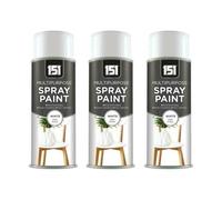 RIZZIIZ 151 Multipurpose Spray Paint, White Satin Finish, Fast-Drying, Smooth Professional Coating, Non-Cracking Formula, Aerosol Paint for Wood, Metal, Plastic,400ml (3PCS)