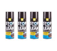 RIZZIIZ 151 Stop That Leak Repair Spray, Waterproof Leak Sealer for Pipes, Gutters, Roofs & Cracks, Flexible Polymer Sealant Spray with Black Finish, 400ml (4 PCS)