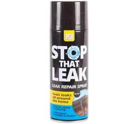 RIZZIIZ 151 Stop That Leak Repair Spray, Waterproof Leak Sealer for Pipes, Gutters, Roofs & Cracks, Flexible Polymer Sealant Spray with Black Finish, 400ml (1 PCS)