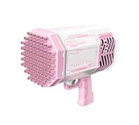 RIZZIIZ 69-Hole Automatic Bubble G-u-n, Bubble Blaster Toy, Colourful, Ergonomic Handle, Outdoor Garden Party, Summer Play Activity, Park Beach Fun, Lightweight Portable Bubble Blowing Toy (PINK)