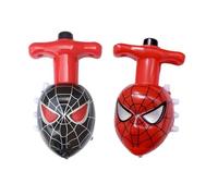 RIZZIIZ Action Themed Flashing Musical Spinning Top Toy Set, Battery Powered, Eye Catching Theme, Lights & Music, Easy To Use, Durable Construction, Promote Motor Skills (2 PCS)