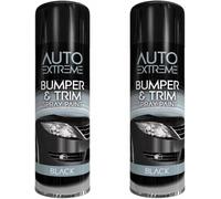 RIZZIIZ Bumper and Trim Black Spray Paint, Satin Finish Quick-Dry Paint for Plastic, Metal & Rubber Surfaces, Non-Cracking Long-Lasting Multipurpose Spray for Interior & Exterior Use, 300ml (2 pcs)