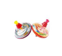 RIZZIIZ Classic Colourful Spinning Top, Twirling Tops, Easy Grip, Rainbow Swirl Design, Educational, Skill-Building Toy, Indoor & Outdoor Play, Fun Toy for kids