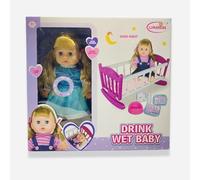 RIZZIIZ Doll Playset, Realistic Rocking Cradle, Potty Chair, Feeding Accessories, Bedding Accessories, Enhances Fine Motor Skills, Promotes Empathy And Responsibility (Blue)