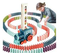 RIZZIIZ Domino Train Toy Set, Automatic, Laying Train, Colourful Blocks, Educational, Building and Stacking Toy, Creative Chain Reaction Game, STEM Learning Toy