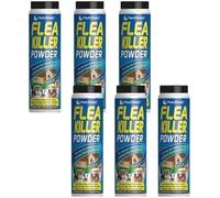 RIZZIIZ Flea Killer Powder Crawling Insect Control for Home & Pets, Fast Acting Flea Treatment for Carpets, Pet Beds & Furnishings, Indoor & Outdoor Use, 200g (6 PCS)