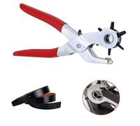 RIZZIIZ Heavy Duty Leather Belt Hole Punch Tool, Revolving Hole Puncher for Belts, Watch Straps, Fabric, Leather & Craft Projects, 6 Sizes (2-4.5mm)