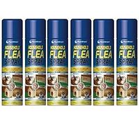 RIZZIIZ Household Flea Spray for Pet Beds, Carpets & Soft Furnishings, Fast Acting Flea Killer Spray for Home, Dog Beds, Kennels & Hutches, Insect Control Aerosol for Indoor Use (6 Pcs)