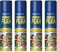RIZZIIZ Household Flea Spray for Pet Beds, Carpets & Soft Furnishings, Fast Acting Flea Killer Spray for Home, Dog Beds, Kennels & Hutches, Insect Control Aerosol for Indoor Use (4 Pcs)