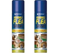 RIZZIIZ Household Flea Spray for Pet Beds, Carpets & Soft Furnishings, Fast Acting Flea Killer Spray for Home, Dog Beds, Kennels & Hutches, Insect Control Aerosol for Indoor Use (2 Pcs)