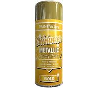 RIZZIIZ Metallic Gold Spray Paint, Multipurpose Aerosol for Metal, Wood & Furniture, Shimmering Long-Lasting Finish, Interior & Exterior Decoration Paint, 200ML (1 PCS)