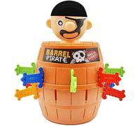 RIZZIIZ Pirate Pop-Up Barrel Game for Kids & Toddlers, Jumping Pirate Toy, Montessori Skill Development Game, Party Game for Boys & Girls, Family Fun Gift Set