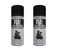 RIZZIIZ Real Feel Textured Spray Paint, Quick Drying, Indoor & Outdoor Use, Decorative Textured Finish Spray,Coating for Metal, Wood, Plastic, Wall Art & DIY Projects, Coal Black (2 PCS)