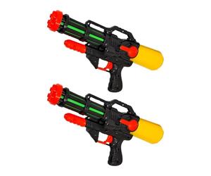 RIZZIIZ Rotating Water G-u-n Toy, Multi-Nozzle, Pump Action Water Blaster, Large Water Tank, Long Range Outdoor Summer Spray Toy for Boys & Girls (Pack of 2)