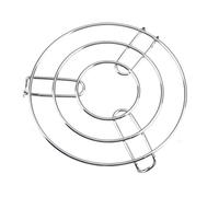 RIZZIIZ Round Trivet Pot, Stainless Steel, Heat Resistant, Kitchen Countertop Protector, Durable and Compact, Metal, Cooling and Serving Stand for Dining Table and Kitchen Use (6x)