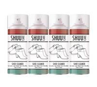 RIZZIIZ Shoe Cleaner Spray, Fast Drying & Long Lasting, Waterproof, Odourless, Remove Dirt And Stains, Suitable For Leather, Suede, Nubuck, Fabric, Canvas, Synthetics, Microfiber, 250ml (4PCS)