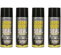 RIZZIIZ Under body Seal Black Spray Paint, Anti Rust & Corrosion Protection Coating, Heavy Duty Under body Spray for Cars, Bike Chassis, Metal Surfaces, Durable Aerosol, 400ml (4 Pcs)