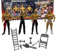 RIZZIIZ Wrestling Ring Playset with Action Figures, Realistic Superstar Toy Ring Set with Accessories, Durable & Safe Kids Toy, Interactive Play for Boys