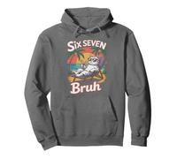 Rizzler 67 BRUH Cat Vacation Teacher My Trip 6 7 Gen Alpha Z Pullover Hoodie