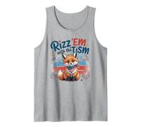 Rizzler RIZZ 'EM with TISM Patriotism Fox Proud Austism Mom Tank Top