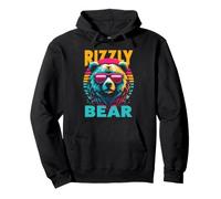 Rizzly Bear Cool Bear Wearing Sunglasses Rizz For Men Boys Pullover Hoodie