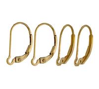 RJ Displays-14K Gold Filled Earrings Interchangeable Connector Safe Lever Backs (4)