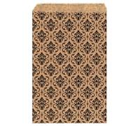 RJ Displays- 200 Pack Damask Brown Kraft Paper Bags, 4" x 6" inch for Candy, Cookies, Small Gift, Crafts, Party Favor, Cookies, Candy, Chocolate, Small Gifts, Sandwich, Jewelry Merchandise
