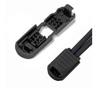 RJ-Sport 12 PCS Premium Nylon Cord End Tips, Zipper Pull Tabs, Shoe Lace End Clips, Black, One Size