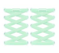 RJ-Sport 2 Pairs of Flat Shoelaces without Tying - Elastic Shoelaces with Quick Release - Quick Lacing System for Unique Comfort and Strong Hold - with Metal Capsules, light green, 120