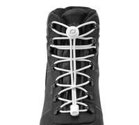 RJ-Sport Extra Long No Tie Shoelaces - Elastic Tieless Round Boot Laces for Hiking Shoes, Work Boots and Running Sneakers (White)