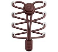RJ-Sport Tieless Elastic Shoe Laces for Adults and Kids, Number 022 - Brown, One Size