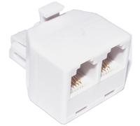 kenable RJ11 4 Wire 2 Way Adapter Dual RJ11 Sockets to RJ11 Plug Splitter