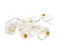 RJ11 6P4C Crimps Ends Plugs for crimping ADSL cables - 10 pack