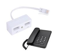 RJ11 to BT Adapter - 2-Way Socket Splitter for UK Landline, FAX, Modem - Telephone Extension Cable Converter