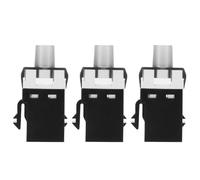 RJ45 180 Degree Module CAT6 UTP Networks Connector Socket Adapter, 3pcs, Single Port - Compact Design, Dust Cover Protection, Ideal for Network Engineering