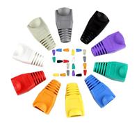 RJ45-50pc Connector Cover Network Plug Sleeve Ethernet Cable Protection, Head-Sheathing, Durable Cable Accessory | Snagless Adapter Protection Designed For A Co