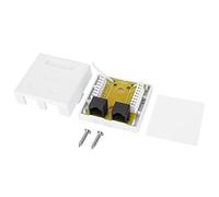 RJ45 8P8C Cat 6 Dual Port Networks Connector Surface Mounted Desktop Information Junction Box for Networks Surface Mounted