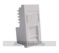 RJ45 Cat 6 Data Networking - Grid Outlet Module - White