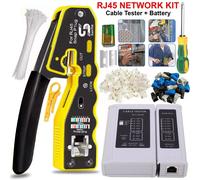 RJ45 Cat5e Cat6 Network Crimper Tool Kit Tester UK